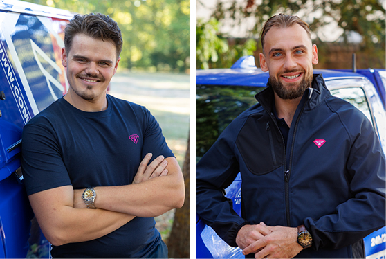 Portrait de Tanguy et Bastien, déboucheurs dans le département du Val-d'Oise (95)